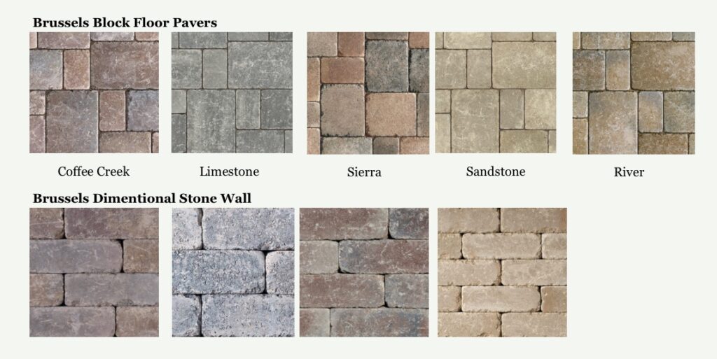 Unilock Brussels Block pavers and Wall Color choices